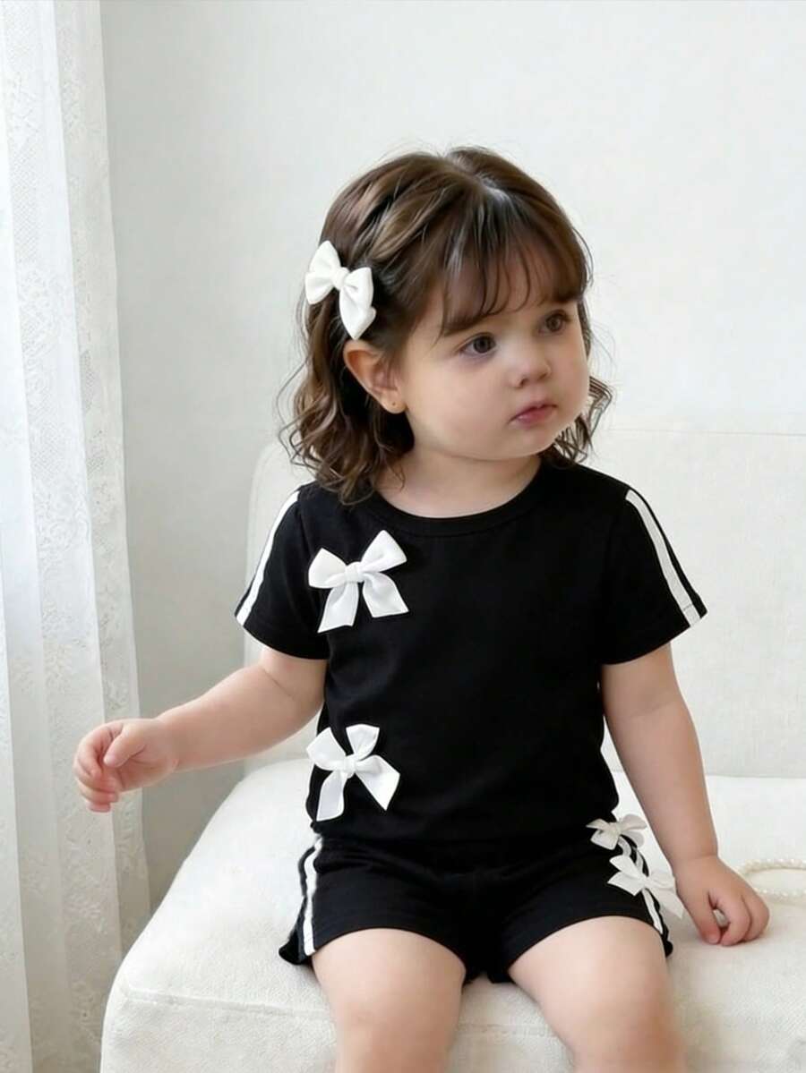 Pride Rainbow Short Sleeve Top & Shorts Set for Toddler Girls