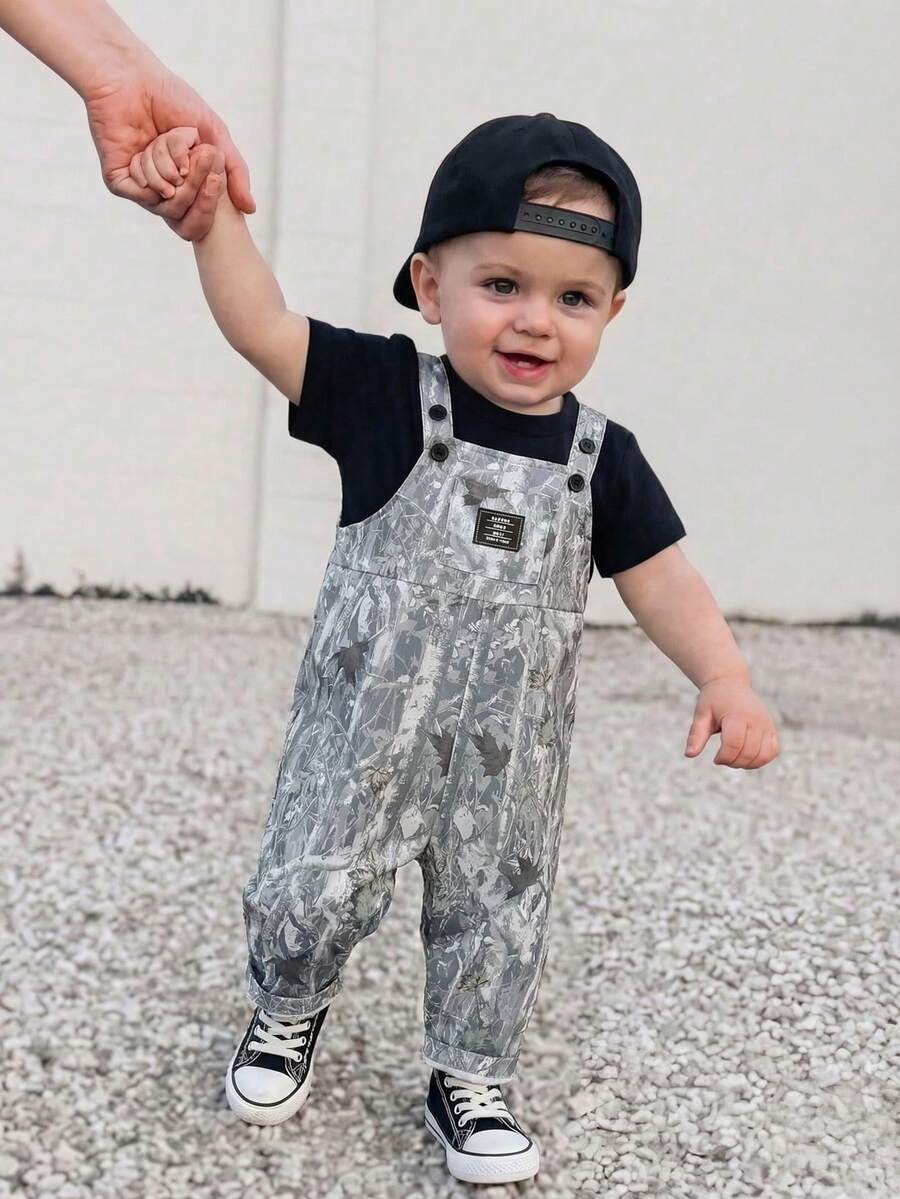 Unisex Baby Cute Denim Bib Pants Casual Overall Outfit for Spring Summer Autumn Wear