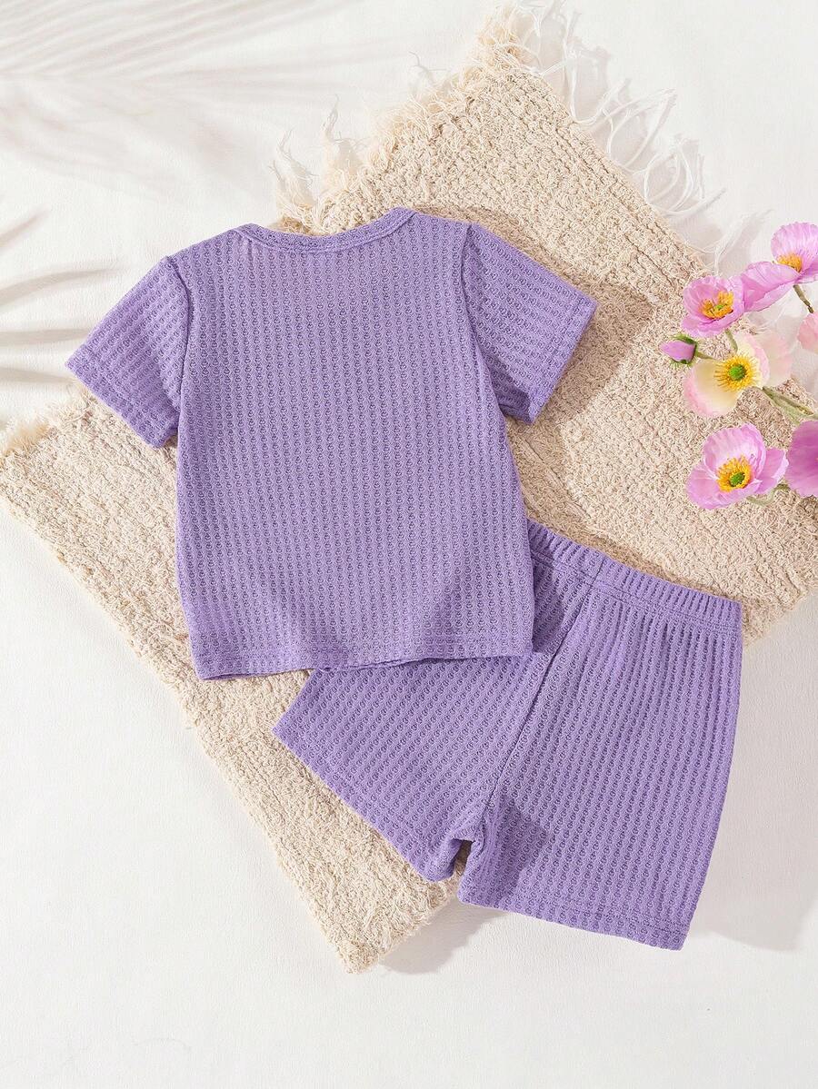 Pride Rainbow Short Sleeve Top & Shorts Set for Toddler Girls