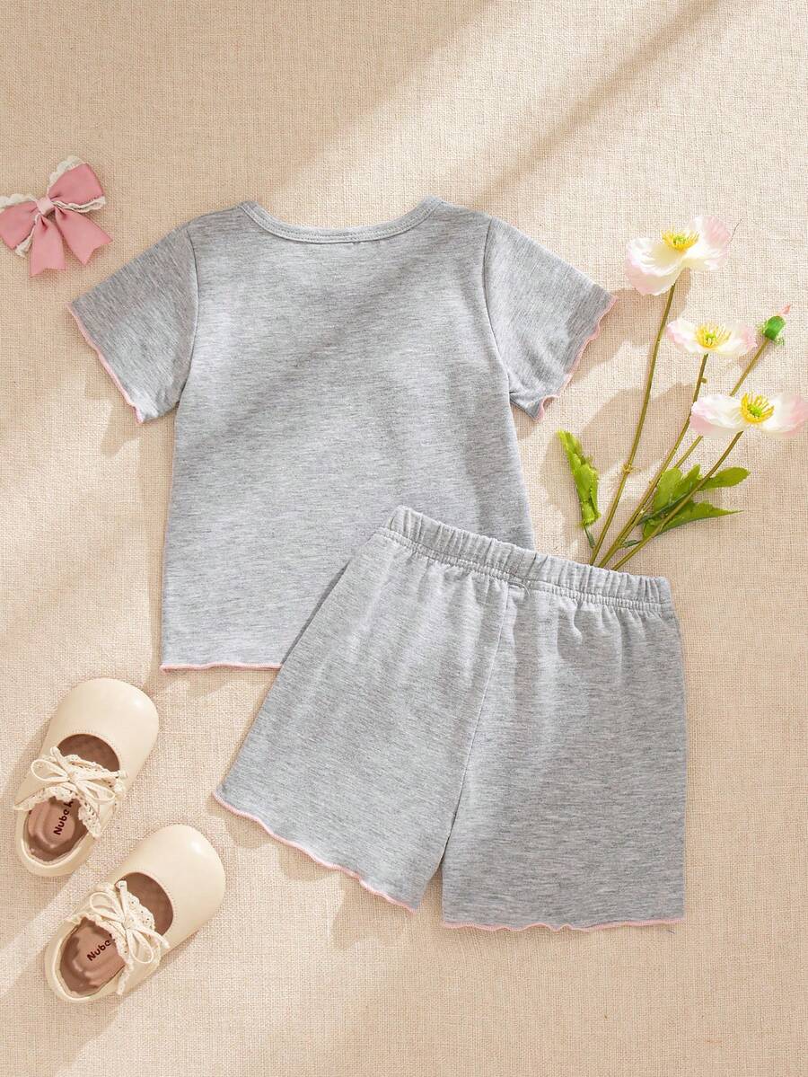 Pride Rainbow Short Sleeve Top & Shorts Set for Toddler Girls