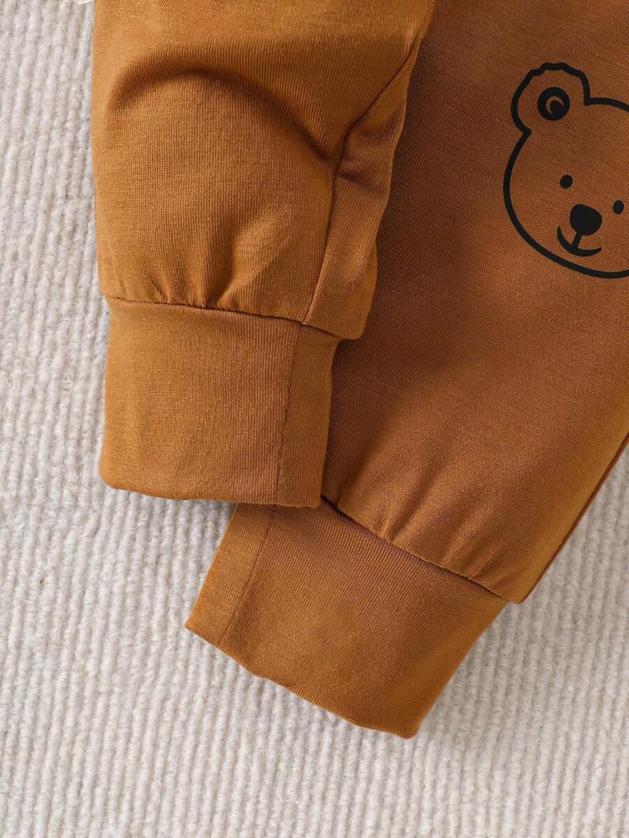 Cute Baby Boy Letter Print Bodysuit & Sweatpants Matching Set for Spring Summer