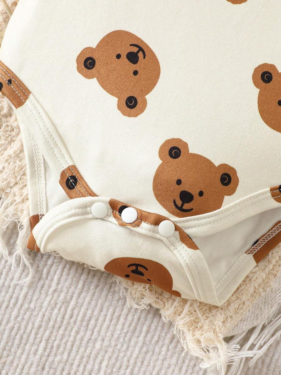Cute Baby Boy Letter Print Bodysuit & Sweatpants Matching Set for Spring Summer