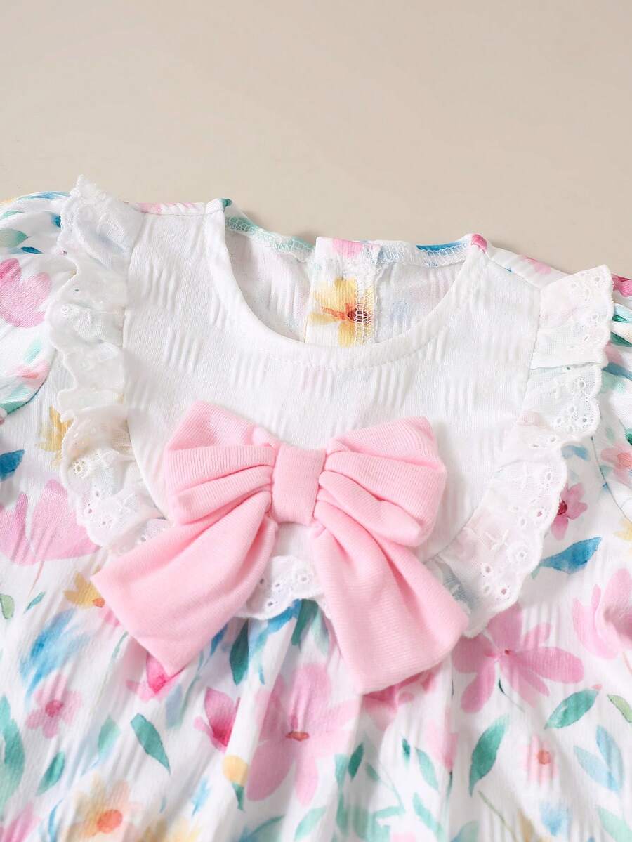 Newborn Pink Bow Dress & Headband Set - Sweet Princess Style Outfit