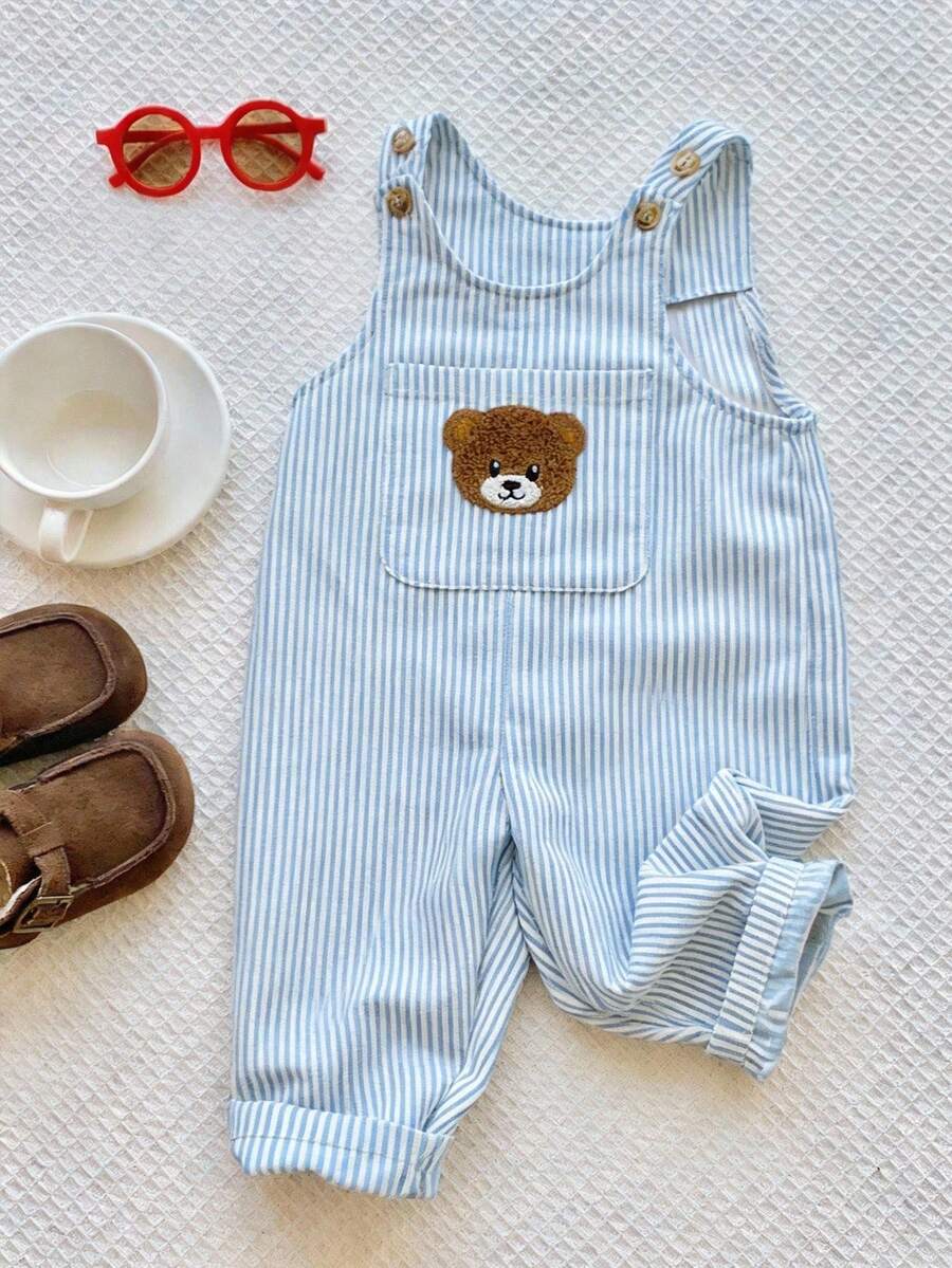 Unisex Baby Cute Denim Bib Pants Casual Overall Outfit for Spring Summer Autumn Wear
