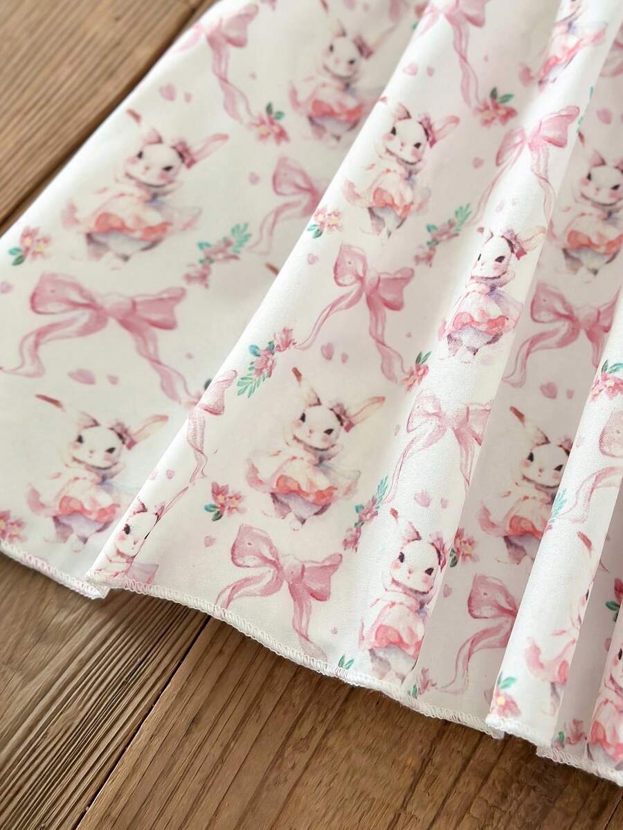 Baby Girl Retro Vintage Floral Dress - Sleeveless Elastic Waist Casual Sundress