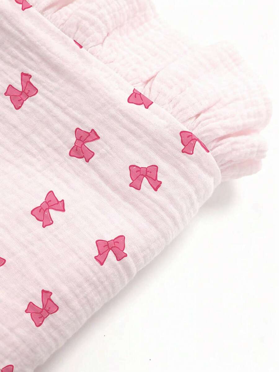 Floral Baby Cotton Blanket Soft Ruffle Edge Receiving Blanket for Newborns and Infants