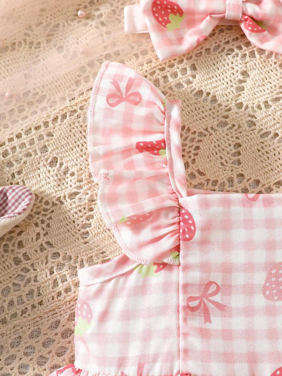 2PCS Baby Watercolor Floral Dress and Hairband Set for Cute Summer Outings