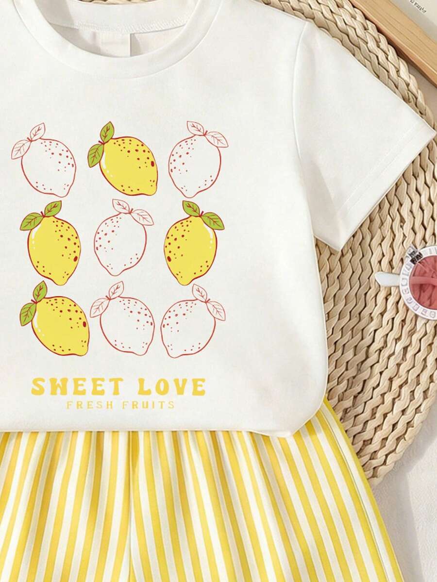 Classic Everyday Shorts Set For Baby Girls With Daddy's Girl T Shirt