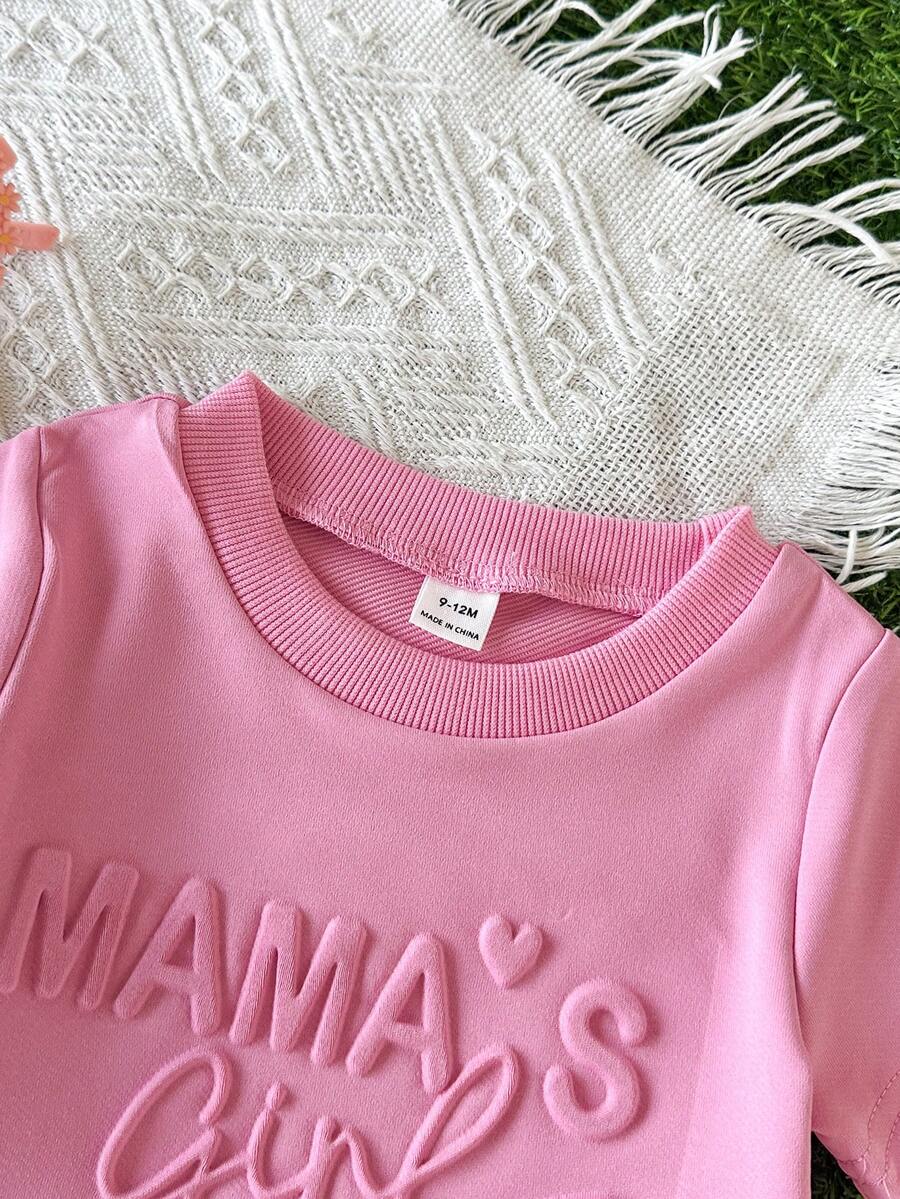 Classic Everyday Shorts Set For Baby Girls With Daddy's Girl T Shirt