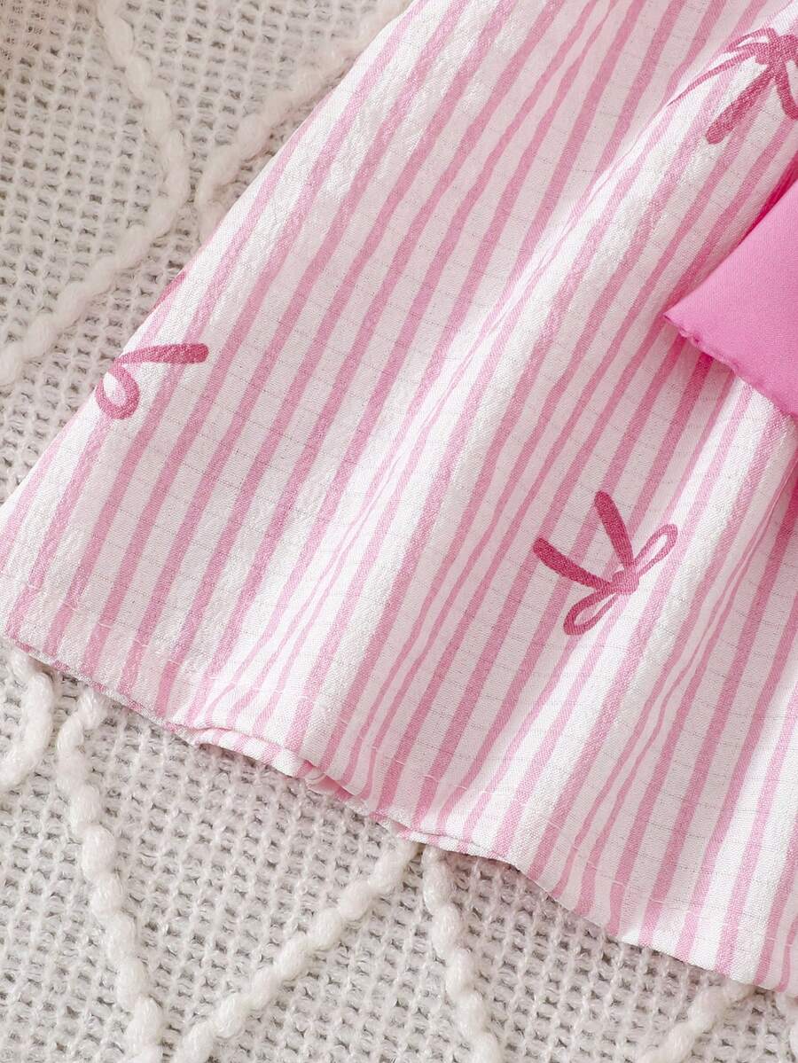 Baby Big Bow Strap Dress for Sweet Elegant Spring and Summer Wear