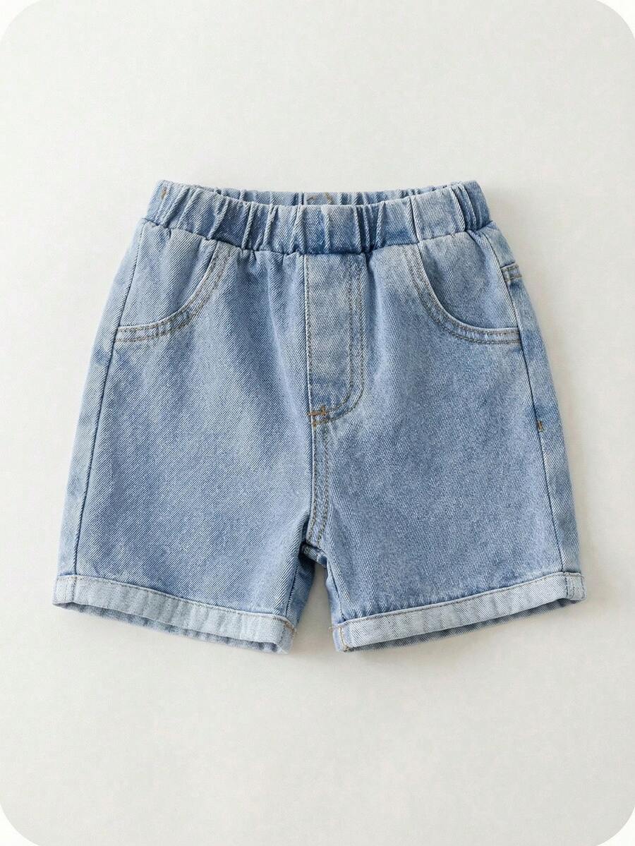 Baby Boy Animal Crayon Print T Shirt and Knitted Shorts 2 Piece Casual Spring Summer Outfit Set