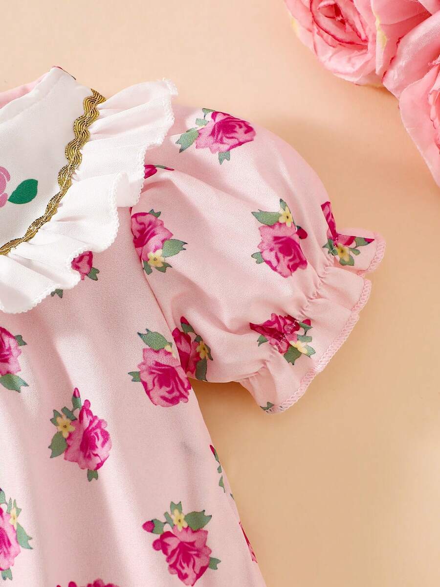 Baby Embroidered Puff Sleeve Dress for Cute Summer Outings and Photoshoots