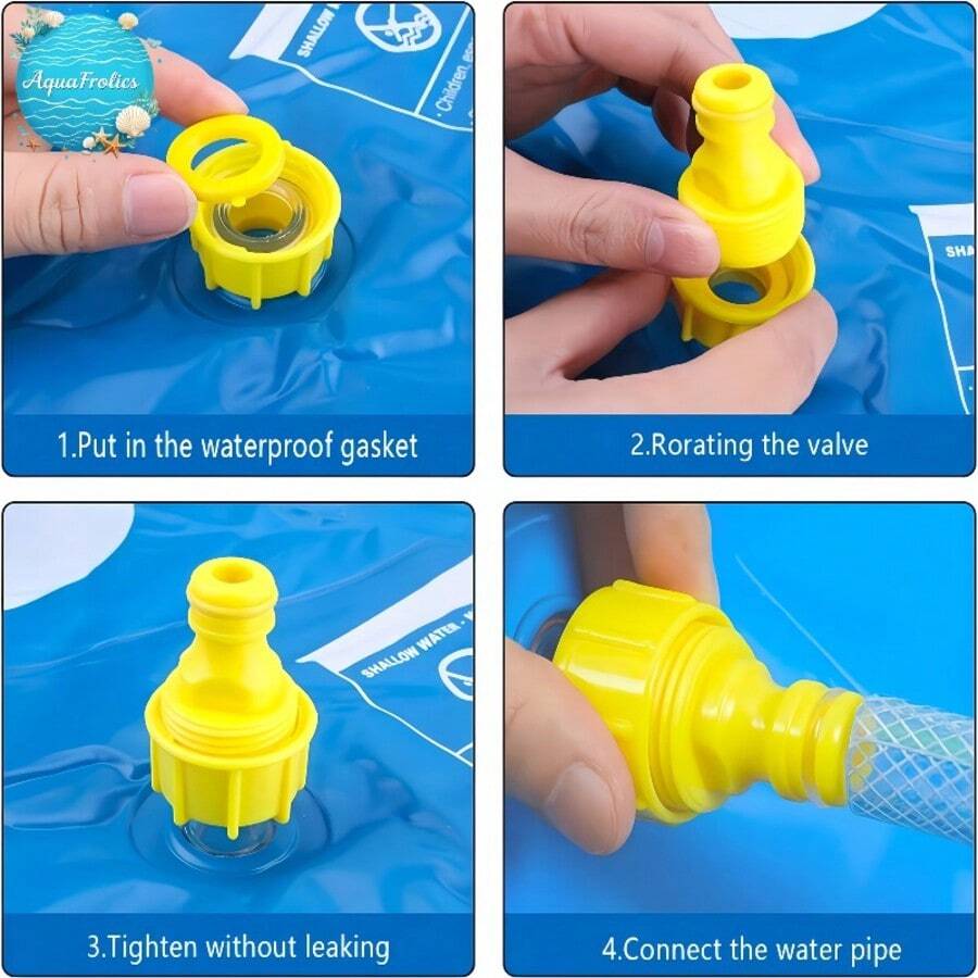 Dolphin Splash Pad Sprinkler Mat for Kids and Pets Outdoor Water Play Lawn and Backyard Fun