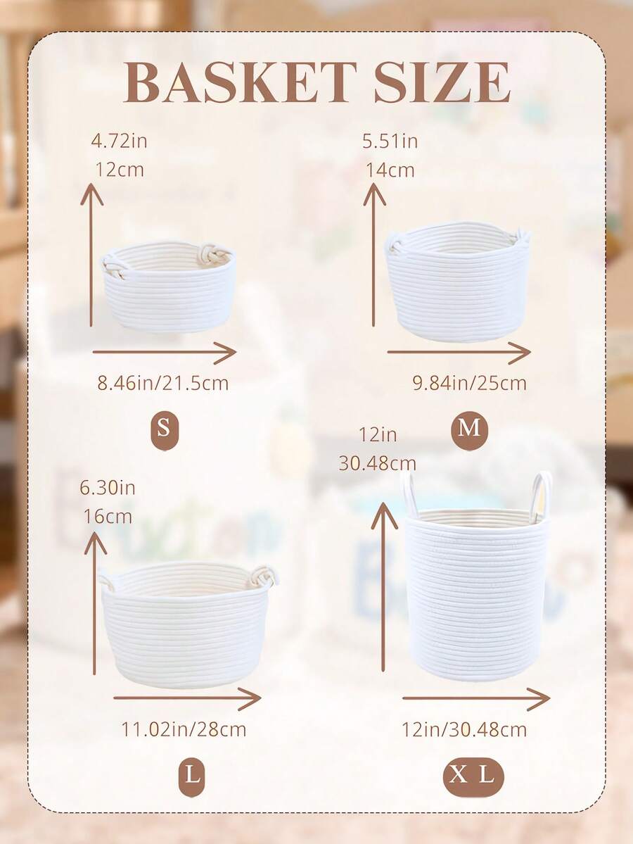 Custom Woven Baby Storage Basket – Boho Nursery Decor