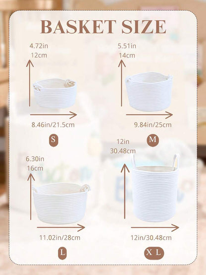 Custom Woven Baby Storage Basket – Boho Nursery Decor