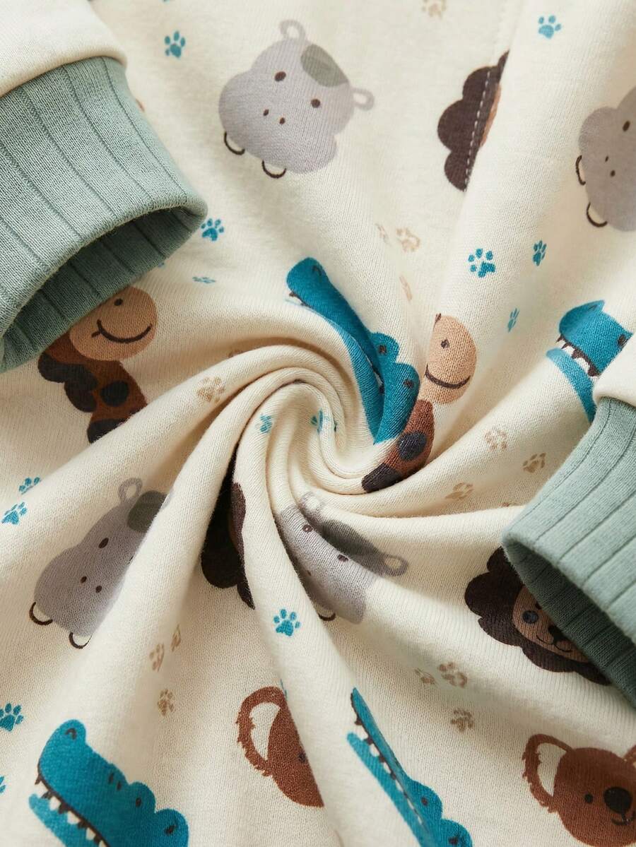 Baby Knitted Long Sleeve Jumpsuit and Hat Set for Cozy Daily Wear