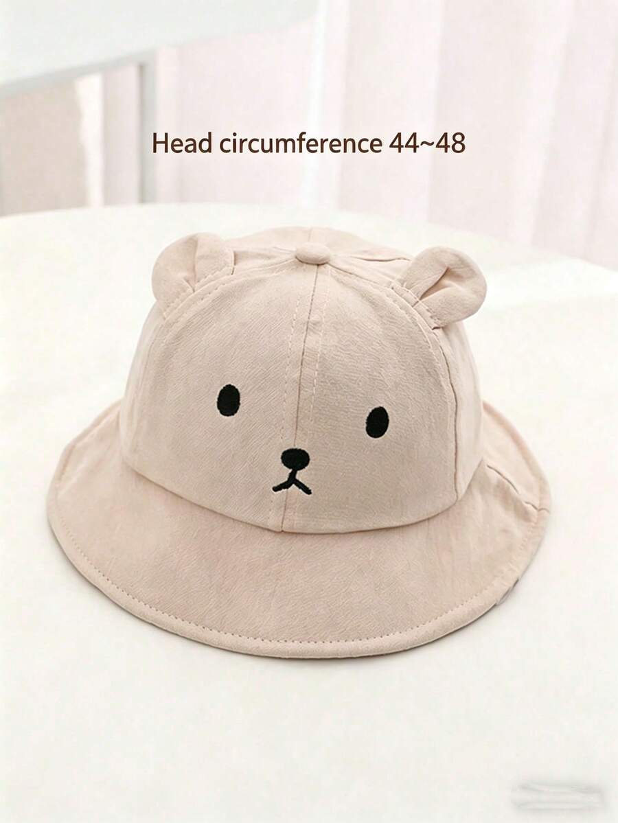 1pc Bear Design Mesh Sun Hat for Toddler Spring and Summer Wear