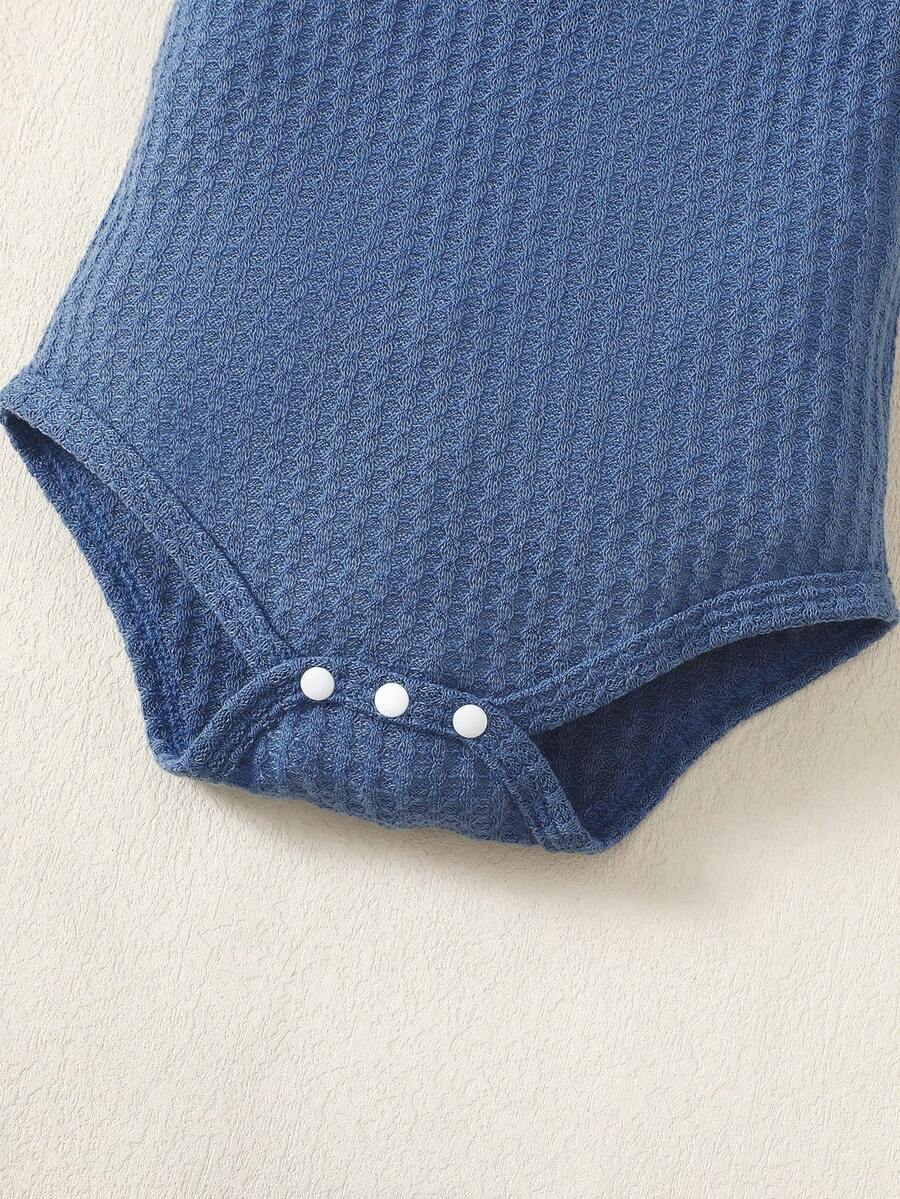 Baby Boy Solid Color Shorts Set - MAMA'S BOY Embroidered Summer Outfits