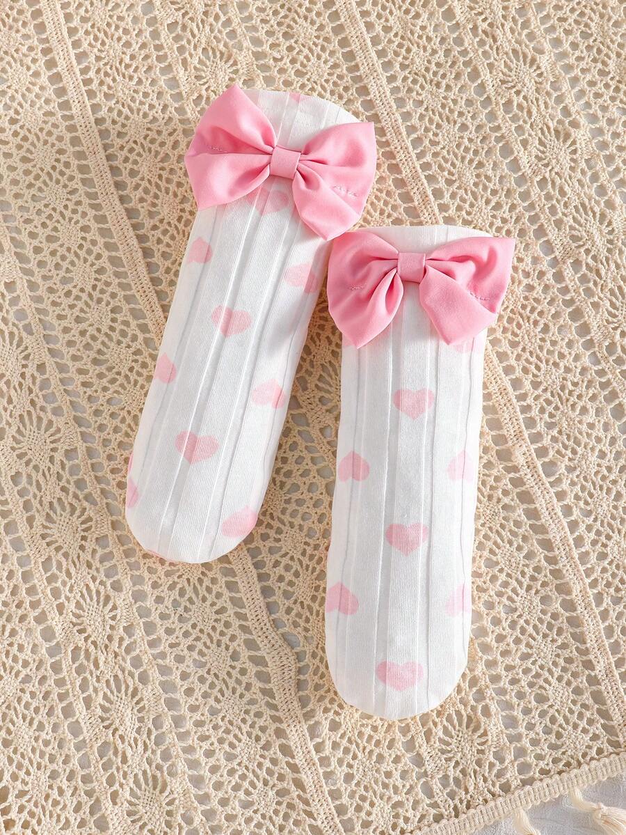 3PCS Baby Dress Gift Set with Bow Headband and Socks for Cute Daily Wear