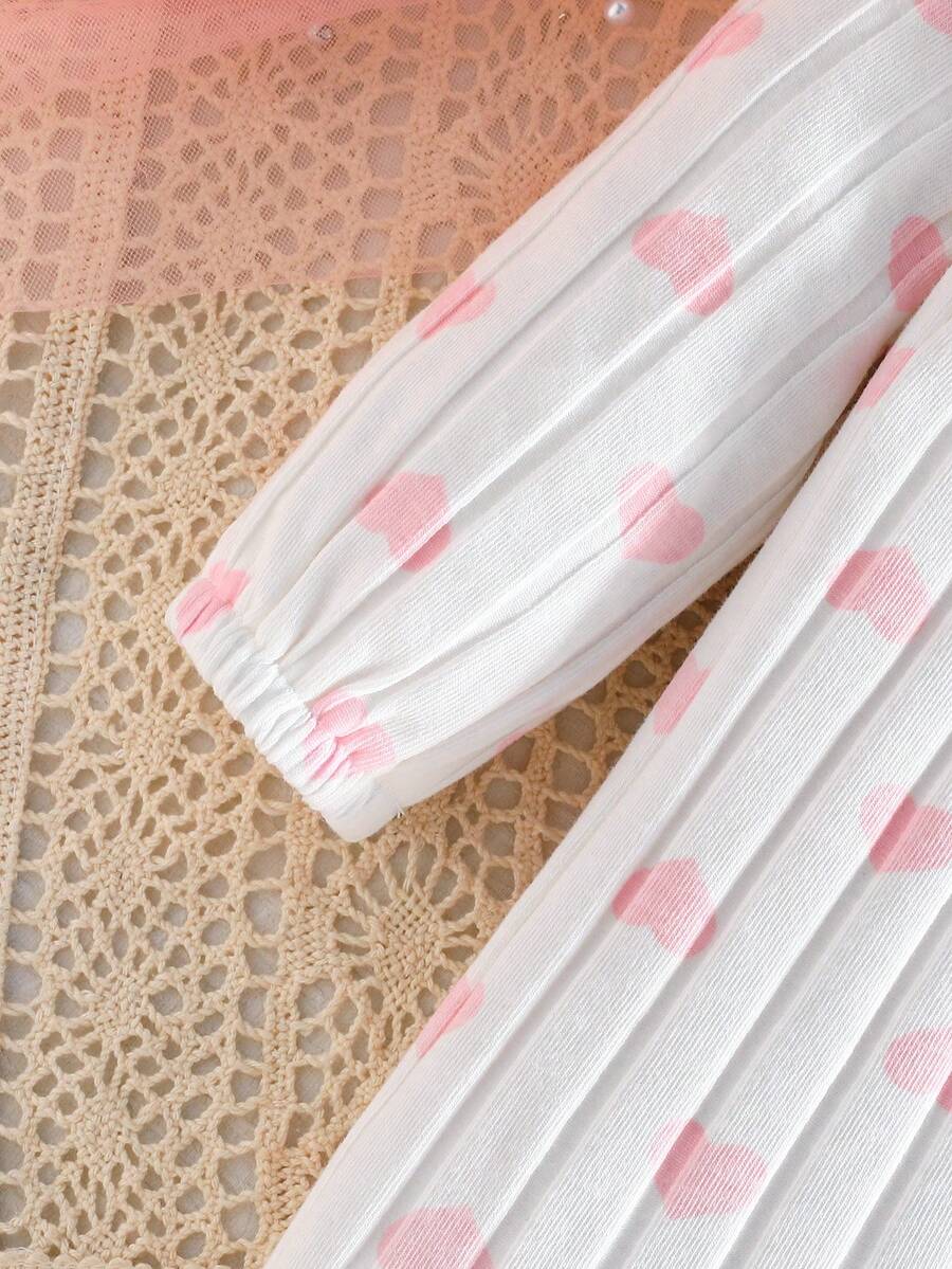 3PCS Baby Dress Gift Set with Bow Headband and Socks for Cute Daily Wear