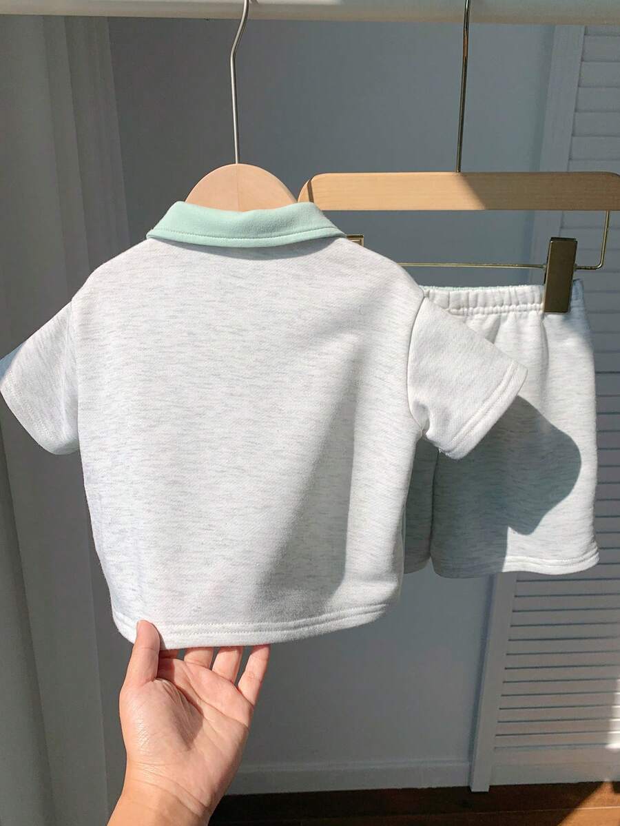 Infant Boys' Green Polo and Shorts Set for Special Occasions