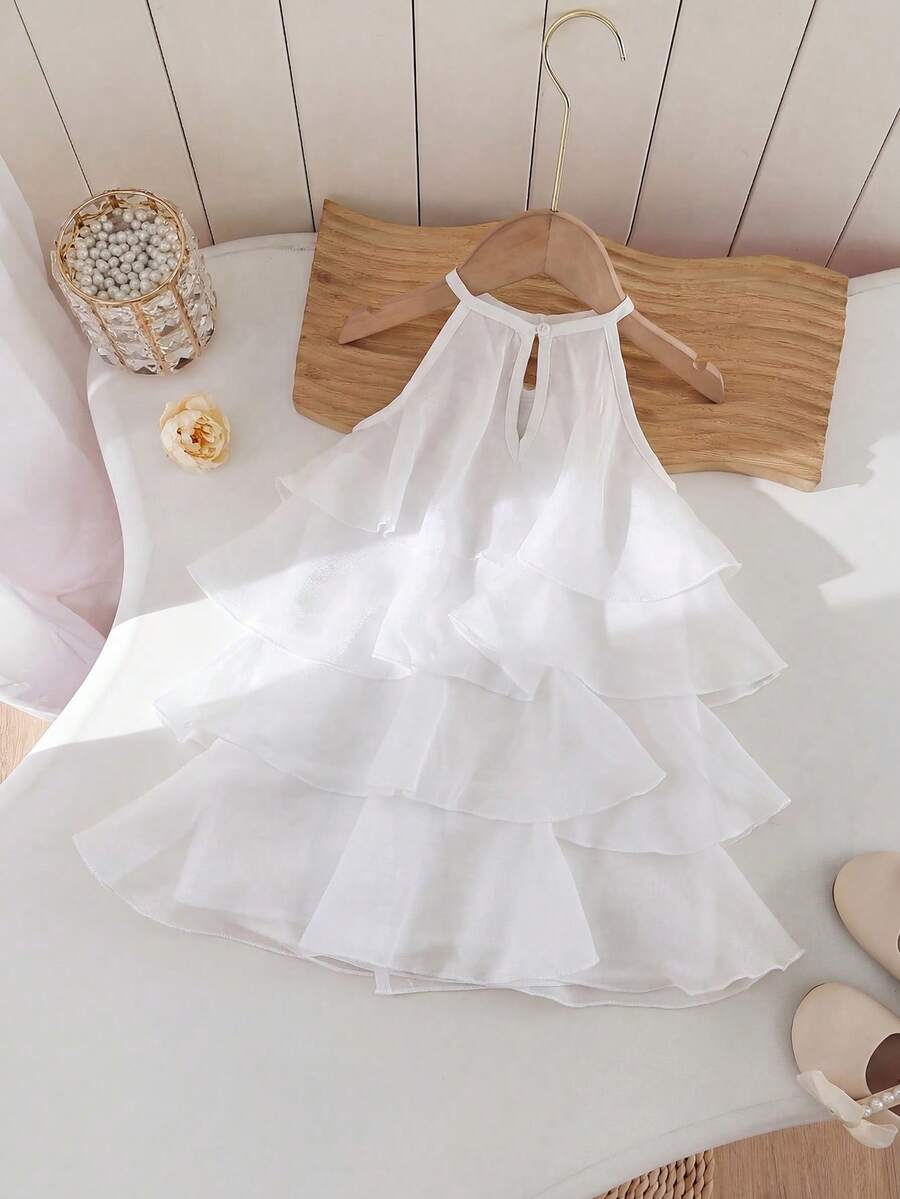 Toddler Girls Sleeveless Floral Sundress With Ruffle Detail Cute Party Wear