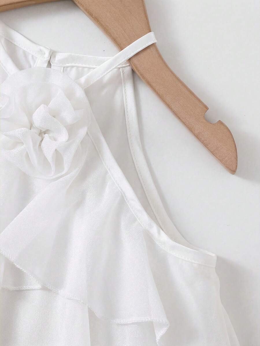 Toddler Girls Sleeveless Floral Sundress With Ruffle Detail Cute Party Wear