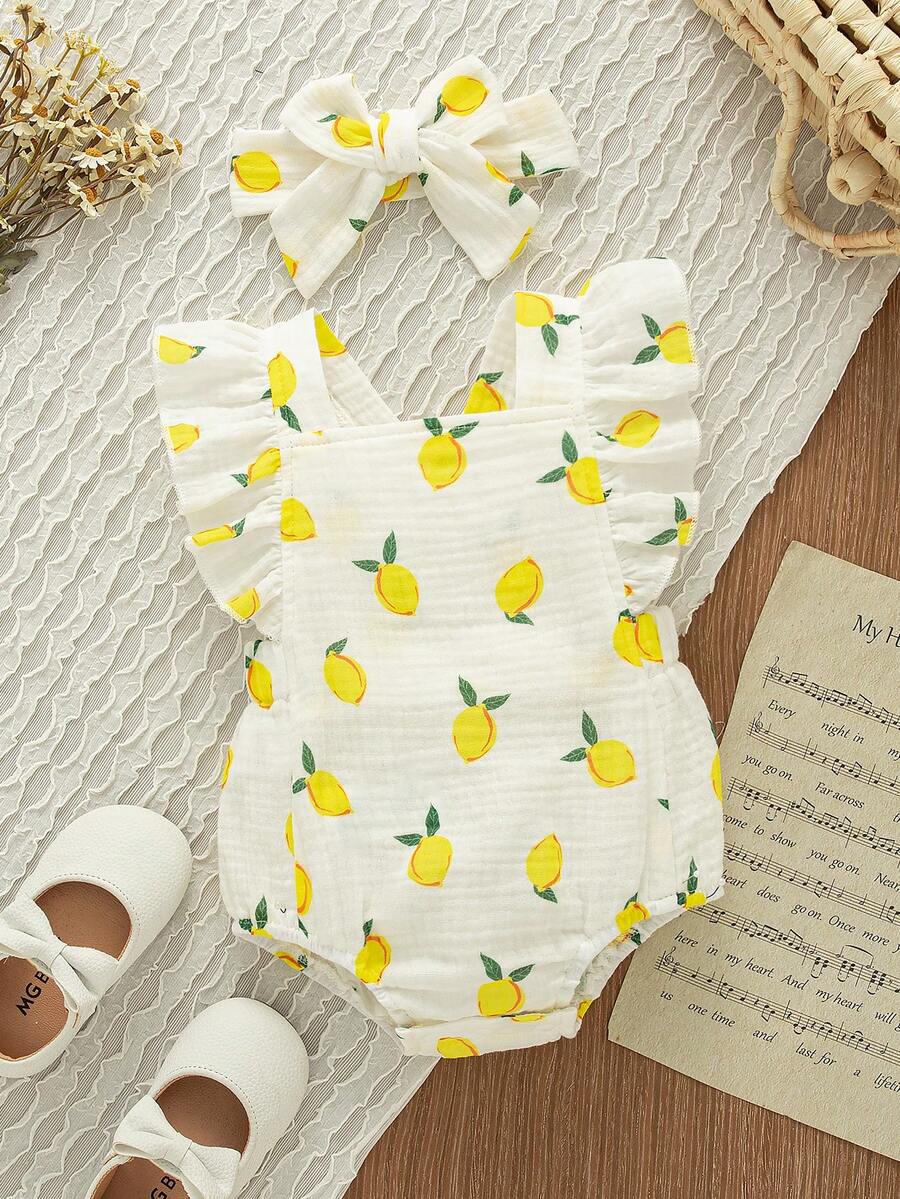 Baby Floral Print Sleeveless Jumpsuit for Casual Summer Daily Wear and Outings