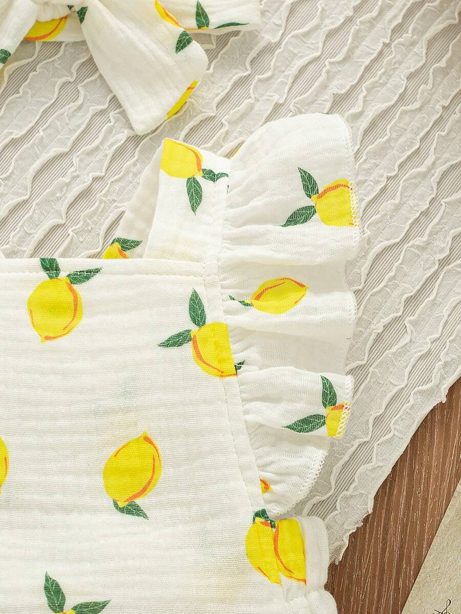 Baby Floral Print Sleeveless Jumpsuit for Casual Summer Daily Wear and Outings