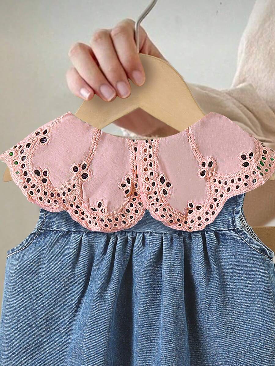 Elegant Countryside Outfit Set For Baby Girls With Embroidered Detail