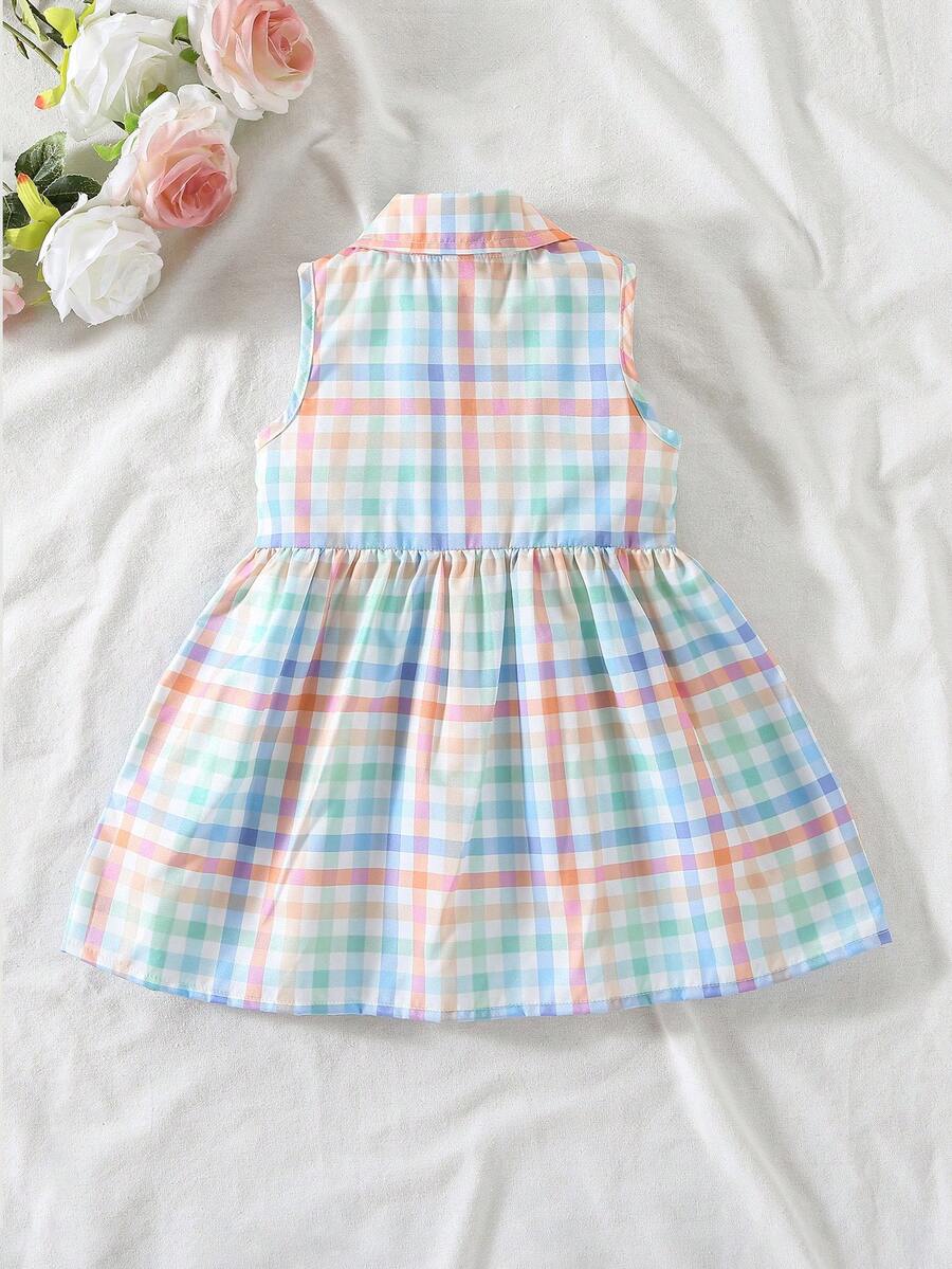 Kids Floral Print A-Line Dress With Bucket Hat Cute Summer Outing Clothing Set