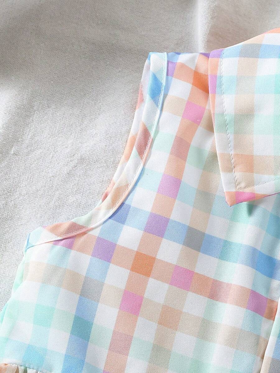 Kids Floral Print A-Line Dress With Bucket Hat Cute Summer Outing Clothing Set