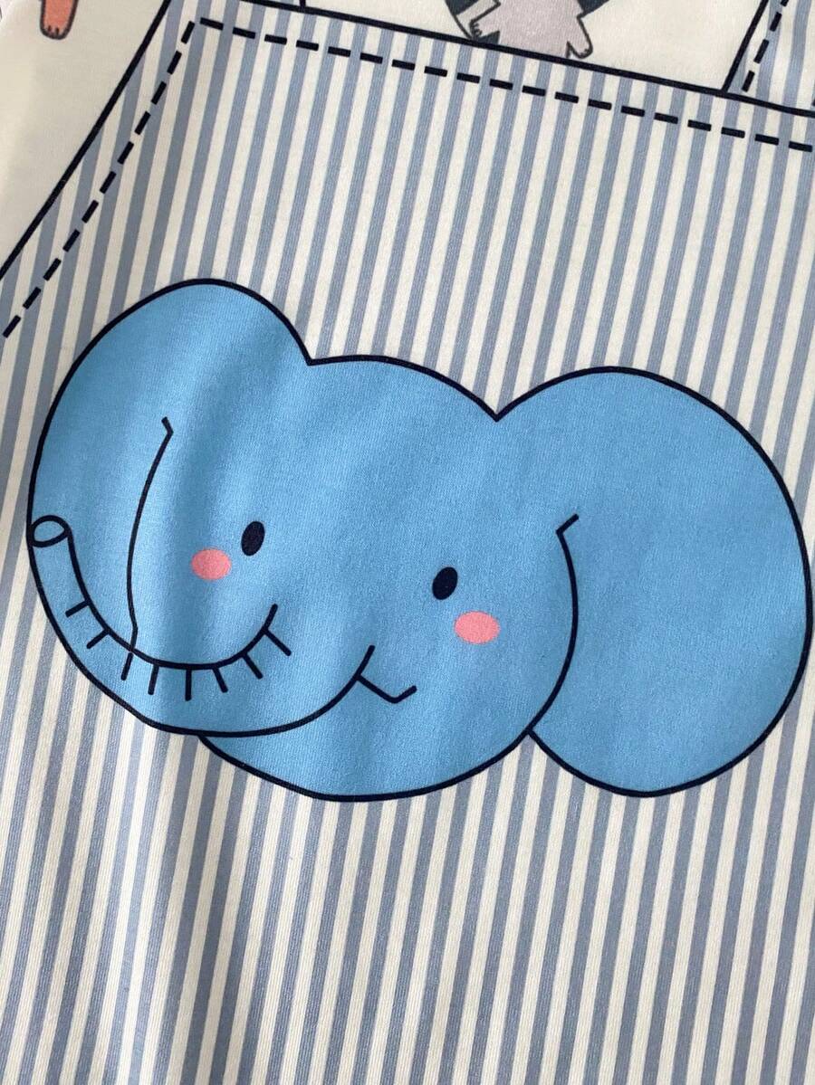 Baby Boy Summer Romper Featuring Cute Cartoon Panda Design
