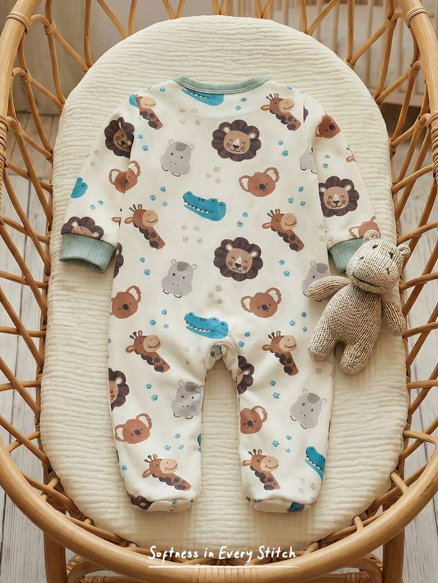 Baby Knitted Long Sleeve Jumpsuit and Hat Set for Cozy Daily Wear