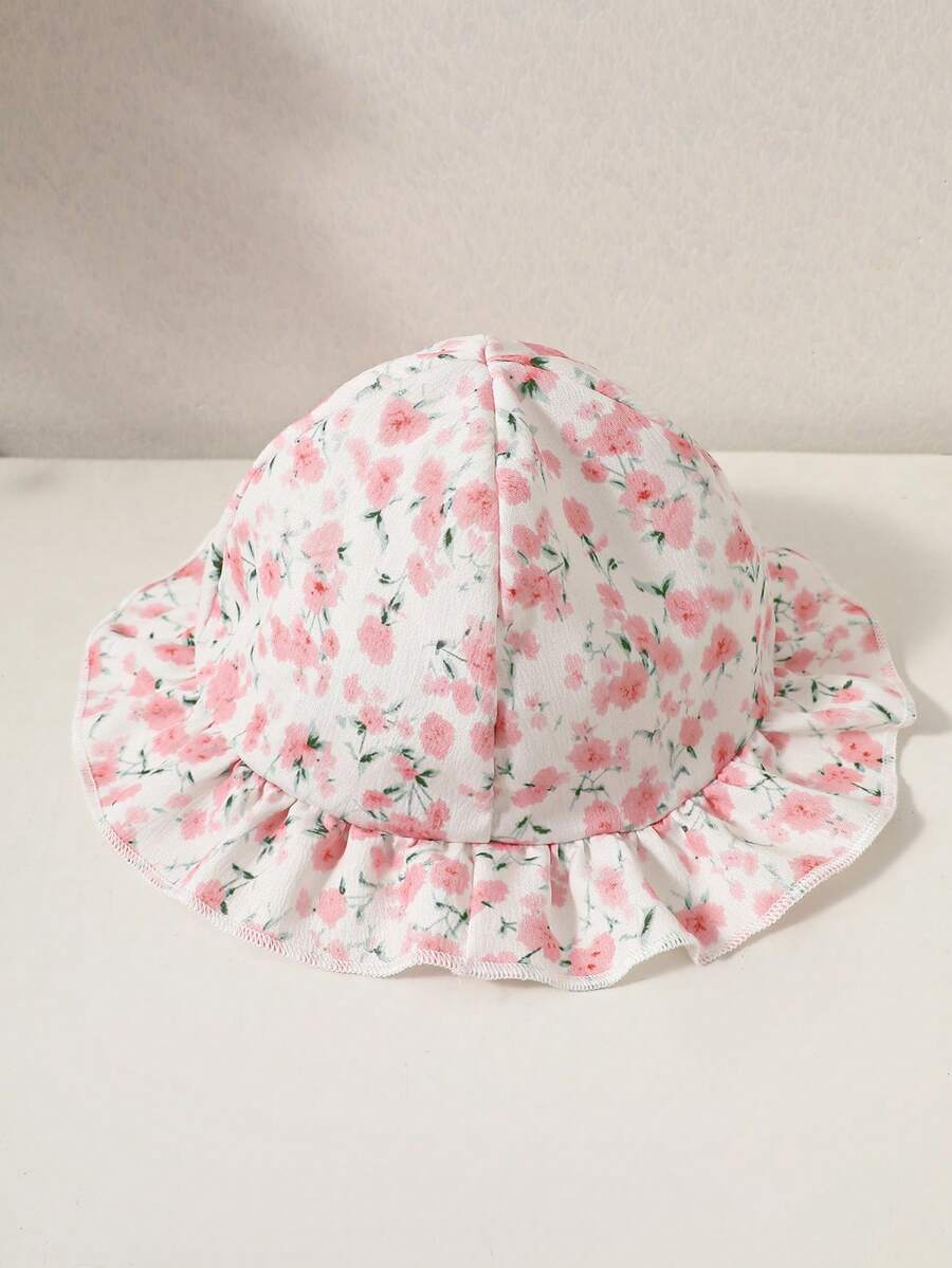 Baby Cherry Print Sleeveless Dress and Red Hat Set for Cute Summer Outings