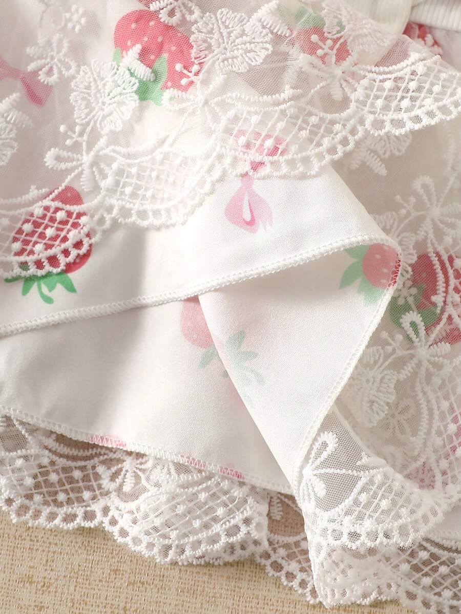 Baby Embroidered Mesh Dress and Headband Set for Elegant Outdoor Photoshoots and Special Occasions