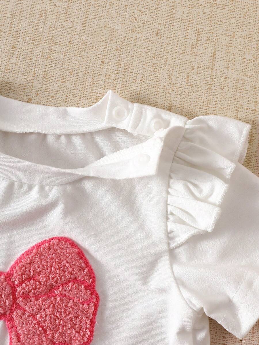 Baby Girl Strawberry Print T Shirt and Pants Set for Cute Summer Daily Wear