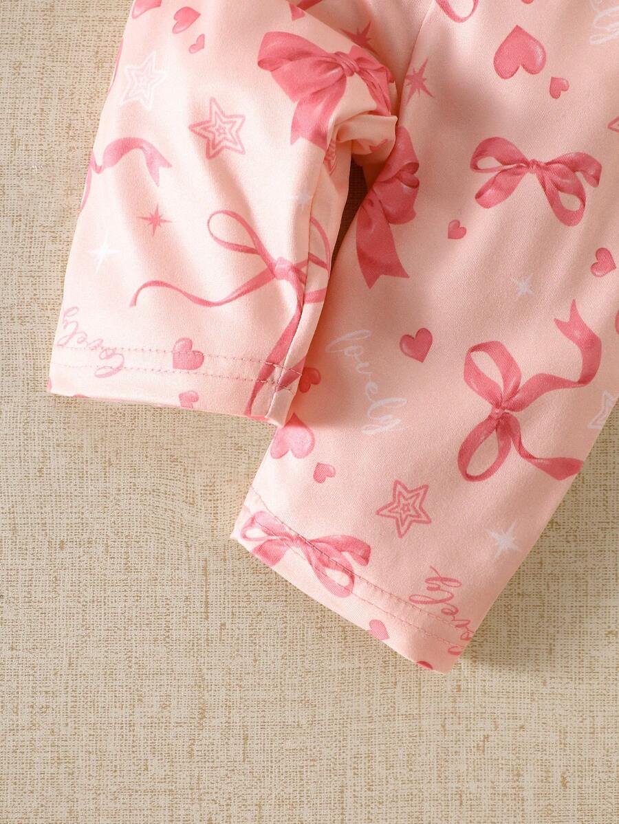 Baby Girl Strawberry Print T Shirt and Pants Set for Cute Summer Daily Wear