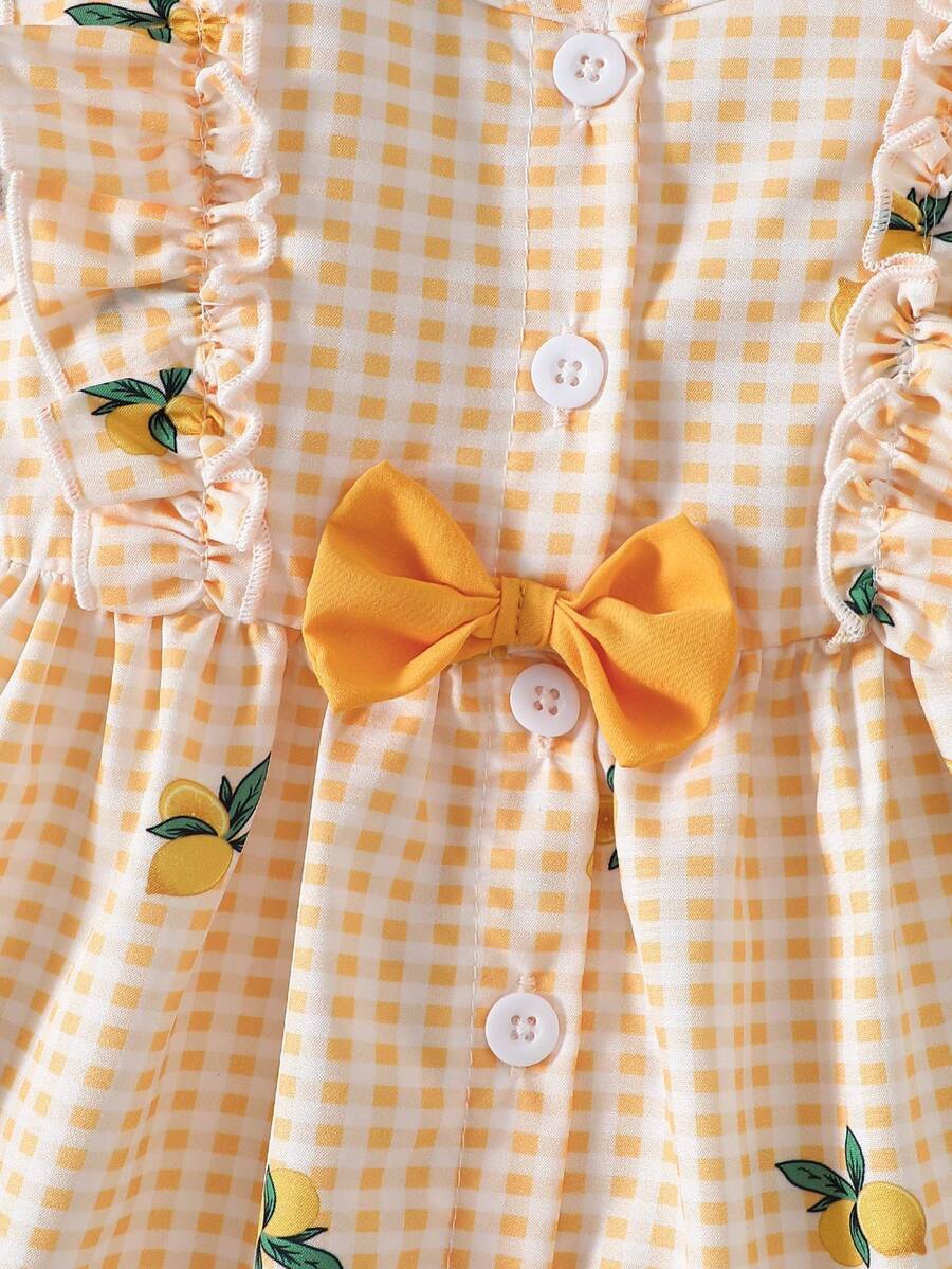 Baby Cherry Print Sleeveless Dress and Red Hat Set for Cute Summer Outings