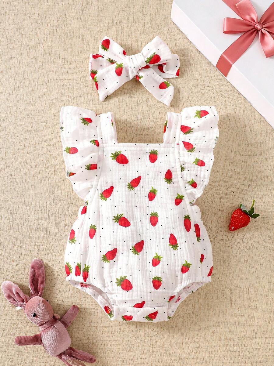Baby Floral Print Sleeveless Jumpsuit for Casual Summer Daily Wear and Outings