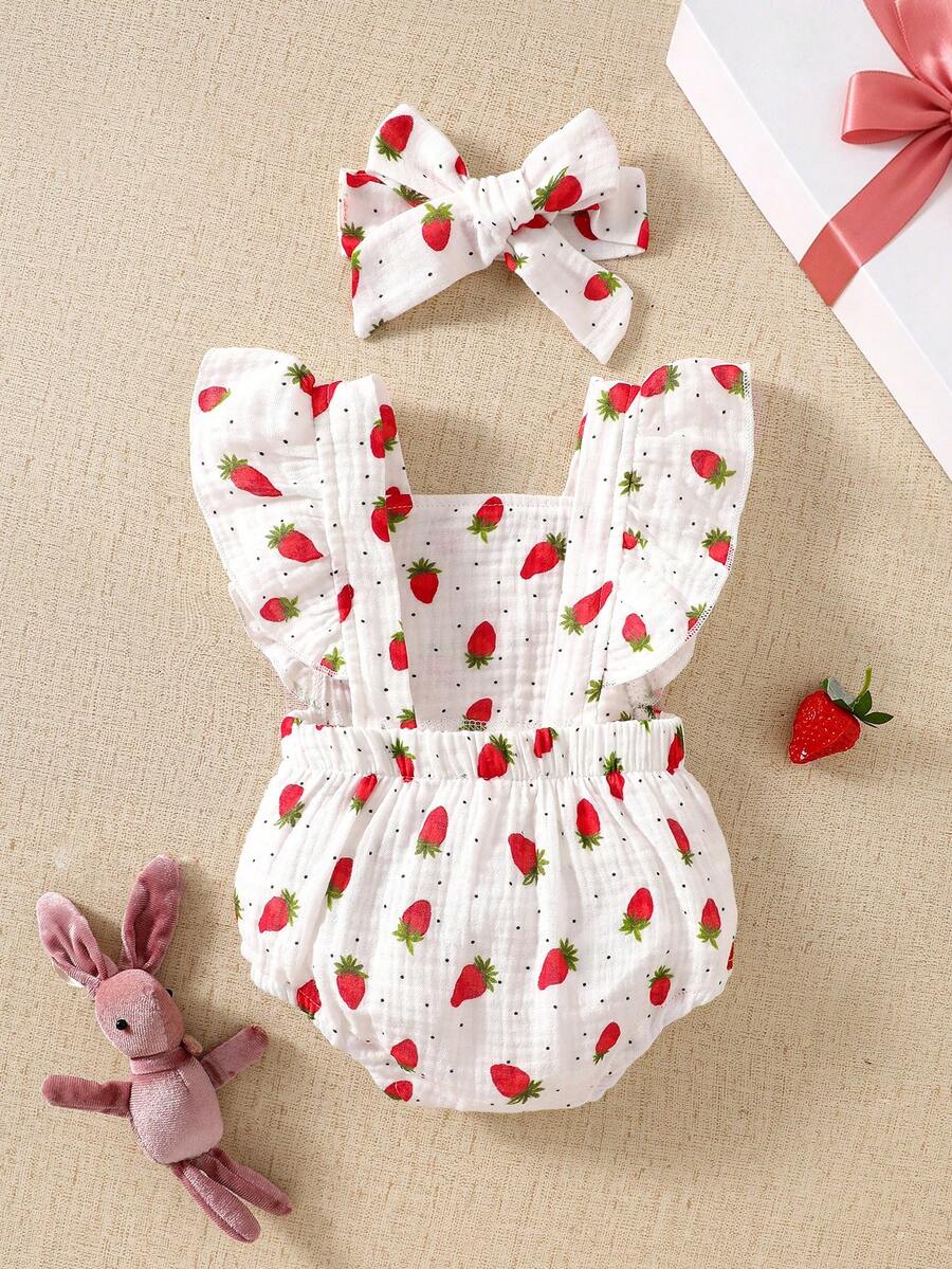 Baby Floral Print Sleeveless Jumpsuit for Casual Summer Daily Wear and Outings