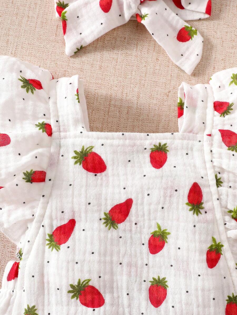 Baby Floral Print Sleeveless Jumpsuit for Casual Summer Daily Wear and Outings