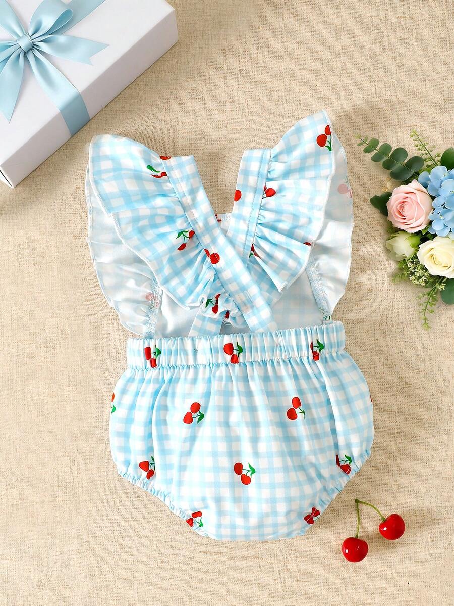 Baby Floral Print Sleeveless Jumpsuit for Casual Summer Daily Wear and Outings