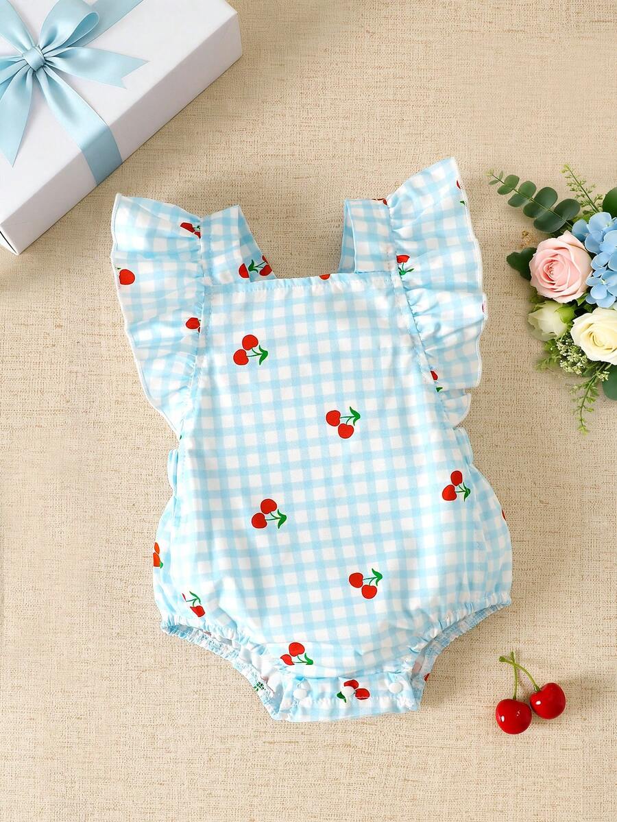 Baby Floral Print Sleeveless Jumpsuit for Casual Summer Daily Wear and Outings