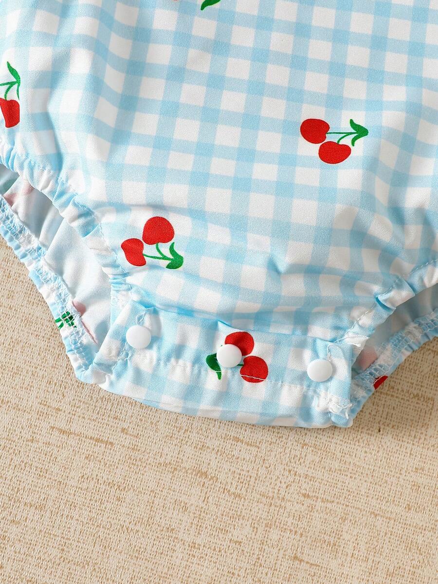 Baby Floral Print Sleeveless Jumpsuit for Casual Summer Daily Wear and Outings
