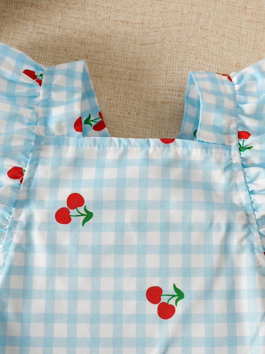 Baby Floral Print Sleeveless Jumpsuit for Casual Summer Daily Wear and Outings