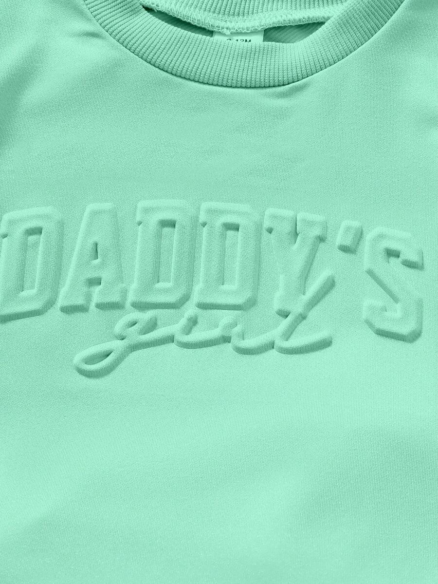 Classic Everyday Shorts Set For Baby Girls With Daddy's Girl T Shirt