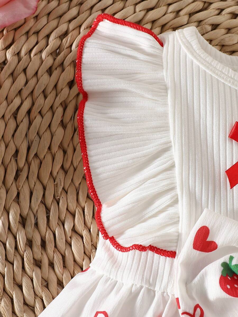 Baby Lace Collar Pink Bow Dress for Elegant Retro Summer Wear