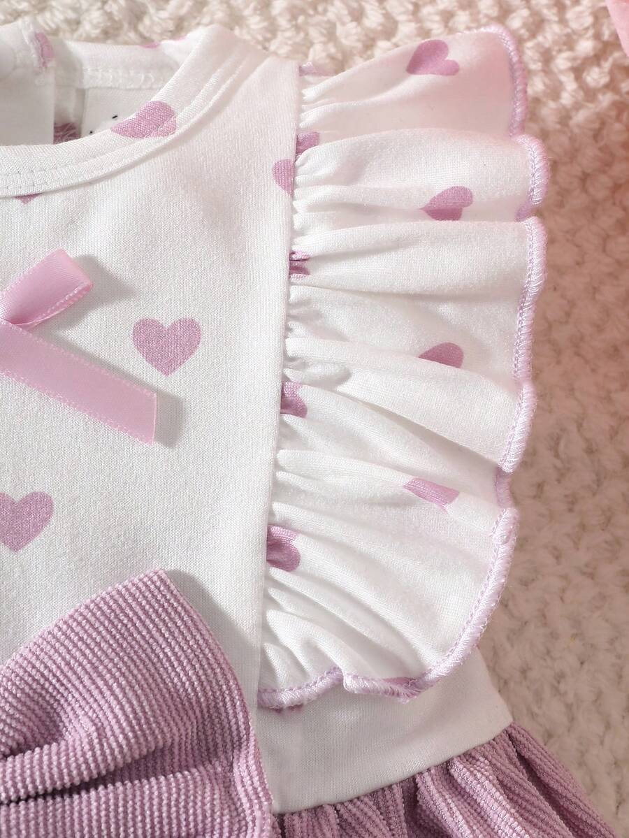 Baby Lace Collar Pink Bow Dress for Elegant Retro Summer Wear