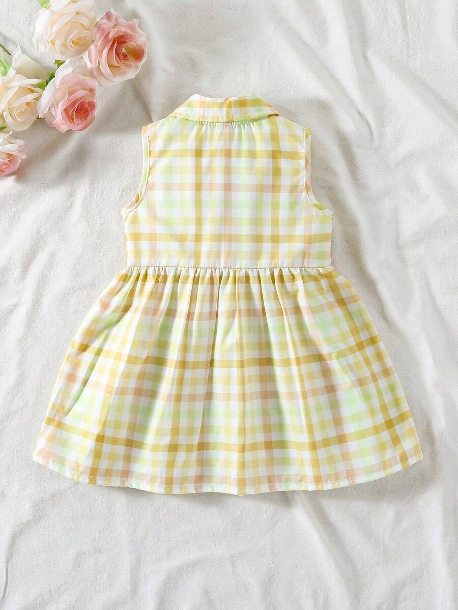Kids Floral Print A-Line Dress With Bucket Hat Cute Summer Outing Clothing Set